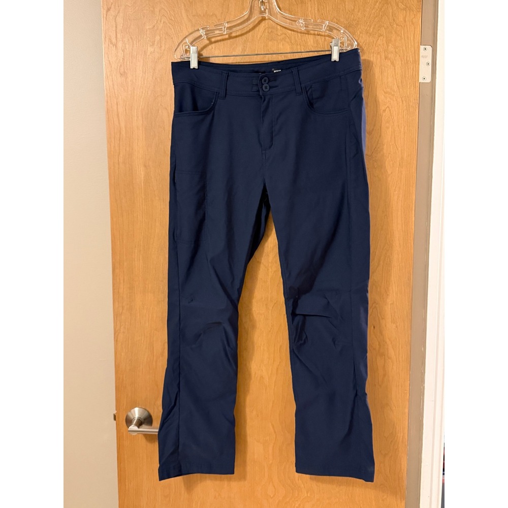 Prana Halle Straight Fit Hiking Pants Navy Blue Size 14 Regular Stretch Outdoor
